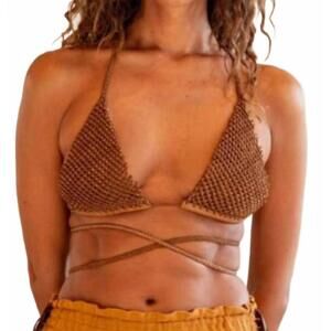 NEW CARAVANA matu bikini top in black